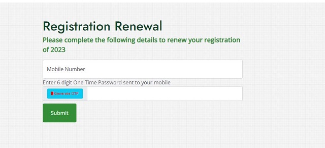 Registration Renewal