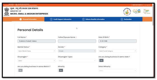 PM Vishwakarma Personal Details