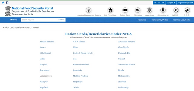 Ration Card Details 