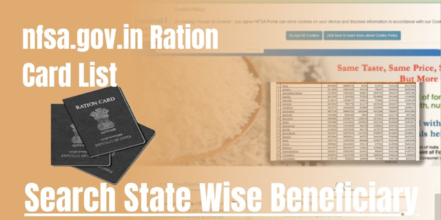 nfsa.gov.in Ration Card List