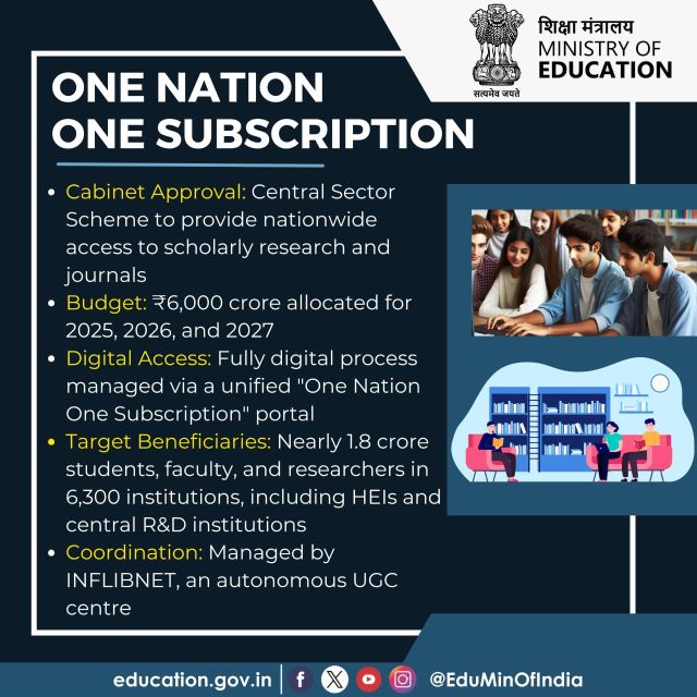 One Nation One Subscription Details 