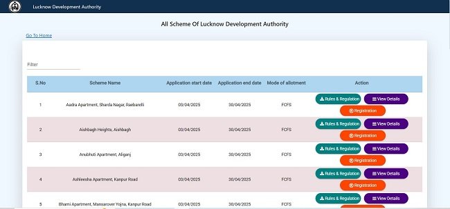 LDA Online Registration for Various Housing Schemes Official Website