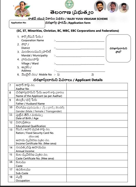Rajiv Yuva Viaksam Form 