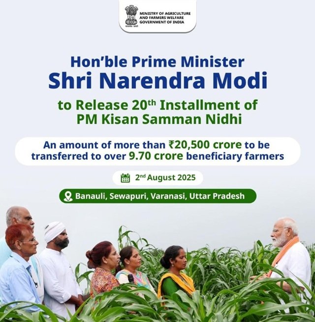 PM Kisan 20th Installment Farmer List